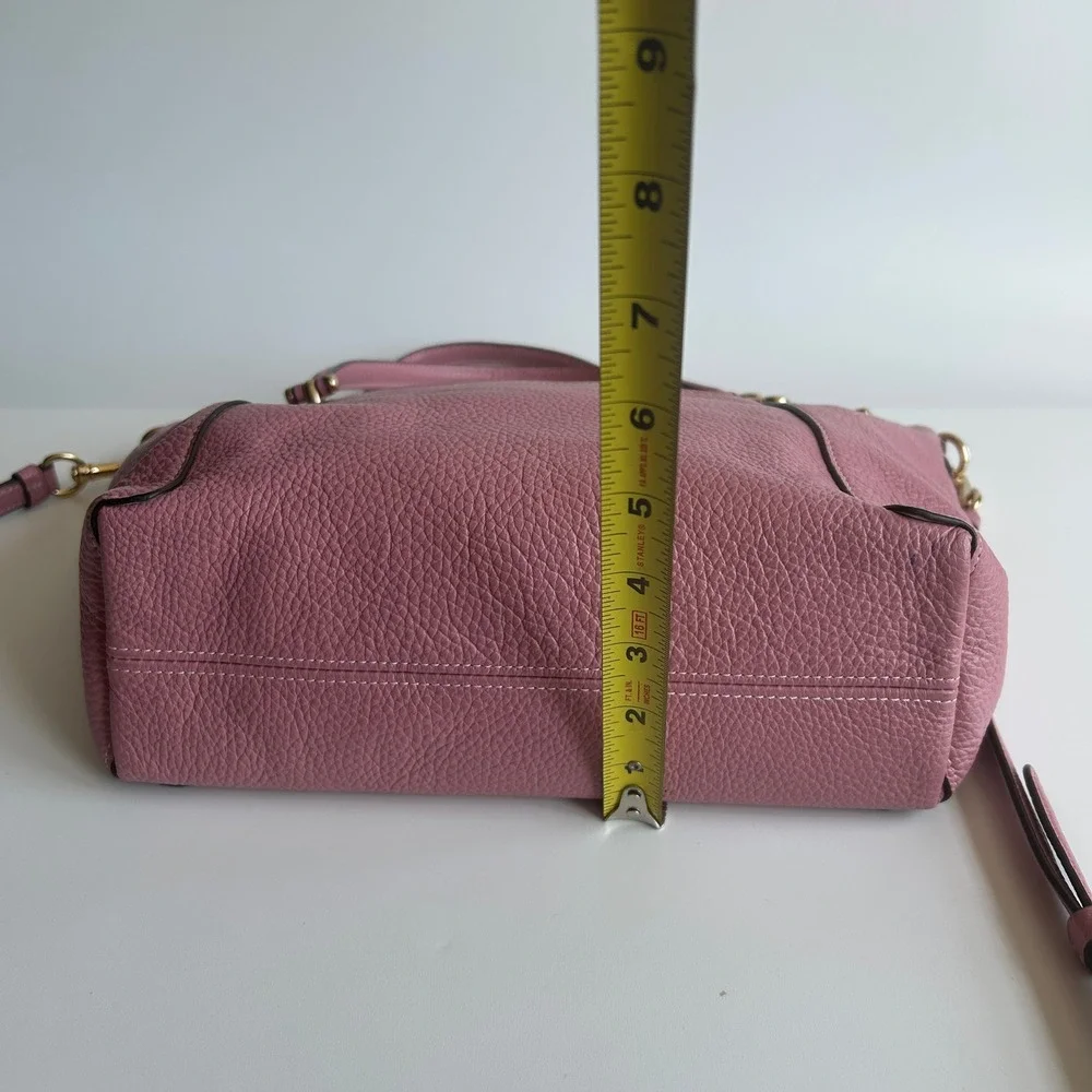 Coach Kacey Satchel True Pink Pebbled Leather Bag C6229